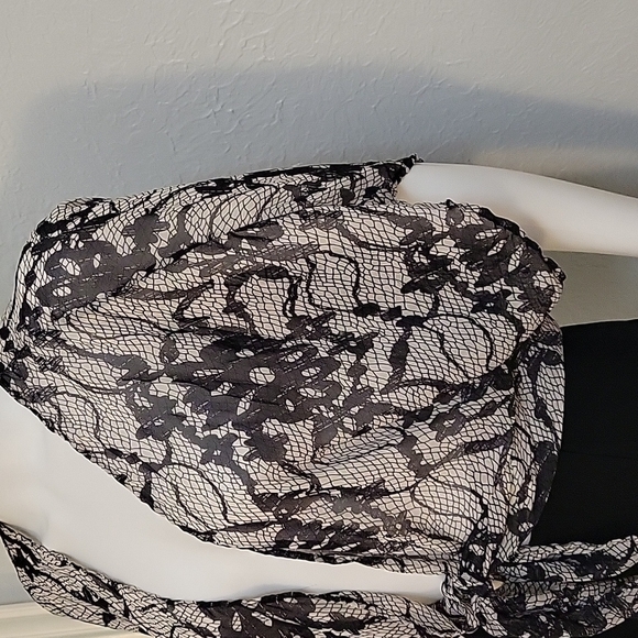 3/$30 Collective CONCEPTS Fairycore Chiffon Bow Tie Cover-up Top - Picture 3 of 9